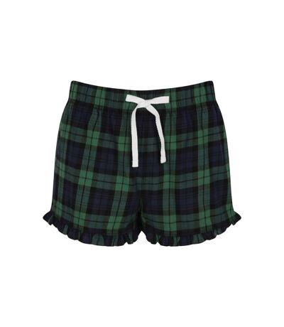 Skinnifit Womens/Ladies Tartan Shorts (Navy/Green Check)