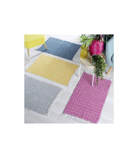Tapis Tissé à Franges Pithaya 50x80cm Rose