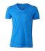T-shirt style bohémien col V homme JN976 - bleu atlantique