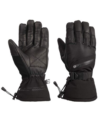 Unisex Adult Edonia Dlx Leather Ski Gloves Black Trespass