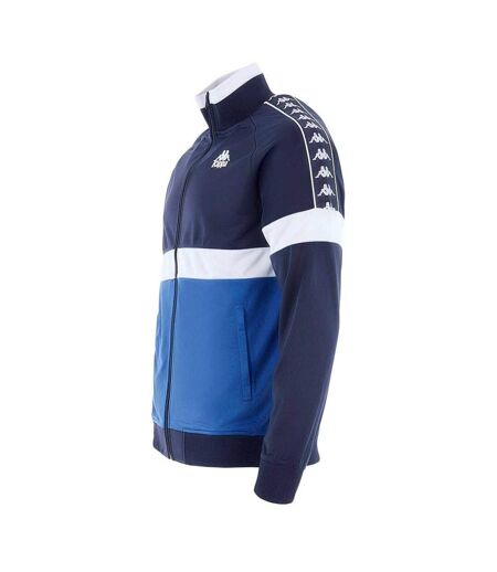 Mens Colour Block Regular Raglan Track Jacket Navy Kappa