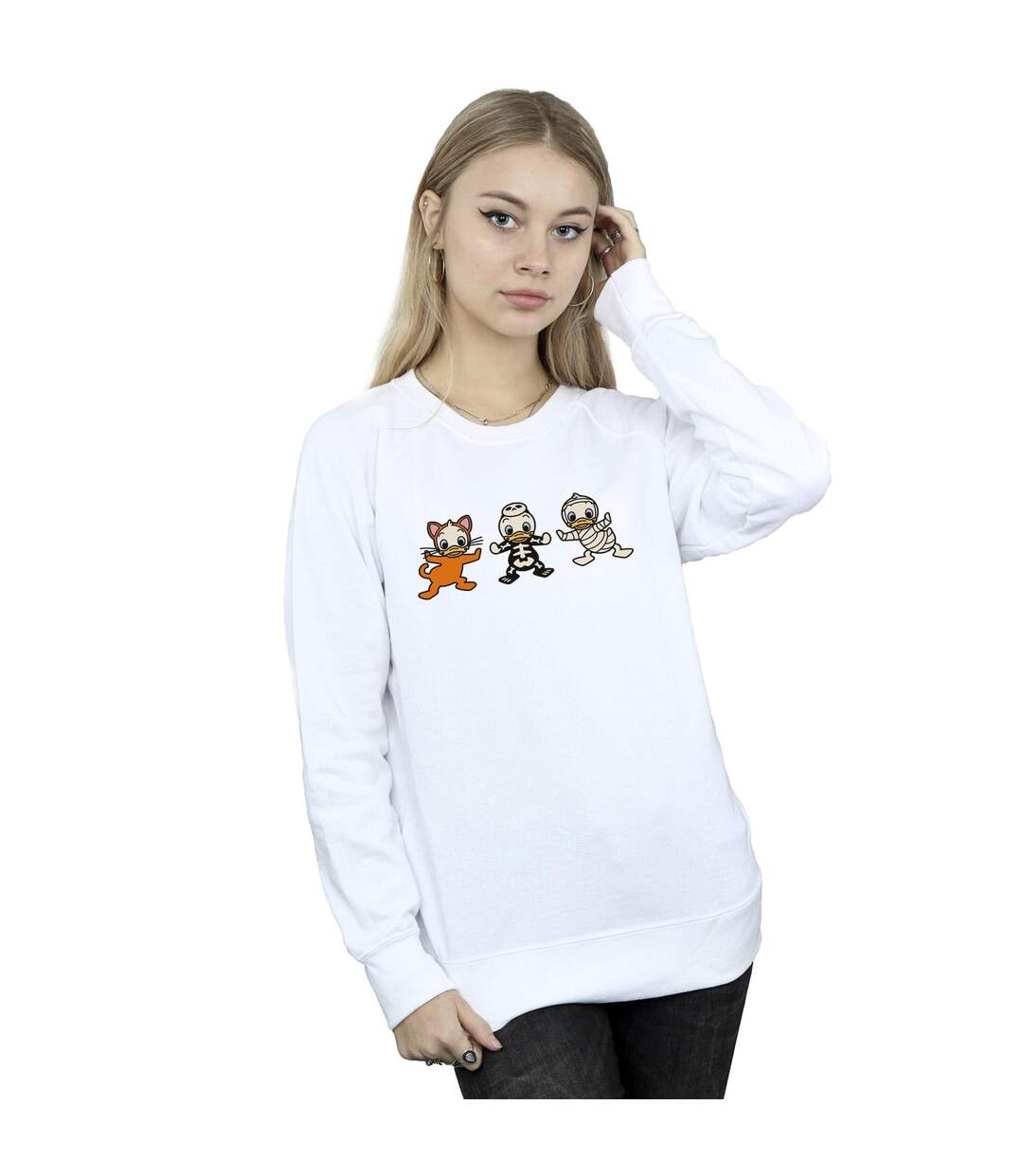 Disney Sweatshirt Womens/Ladies Duck Tales Halloween Costumes (Blanc) - UTBI29251-2