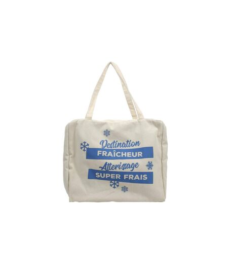 Sac Fraîcheur en Jute & Coton Aliments 40cm Blanc