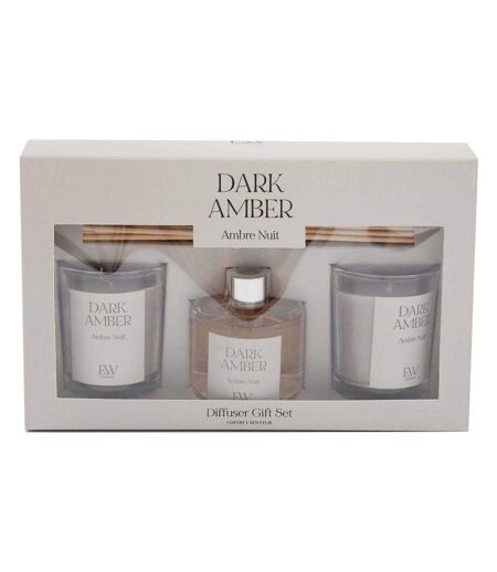 Coffret 2 bougies parfumée et diffuseur 50ml Senteur Ambre