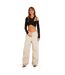 Pantalon À Poches Femme Beige Missy Empire-2