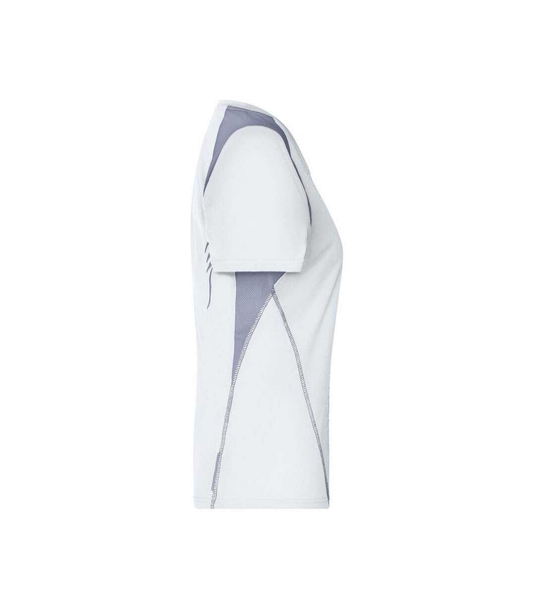 T-shirt Course À Pied Femme Blanc Argenté Uni James And Nicholson-3
