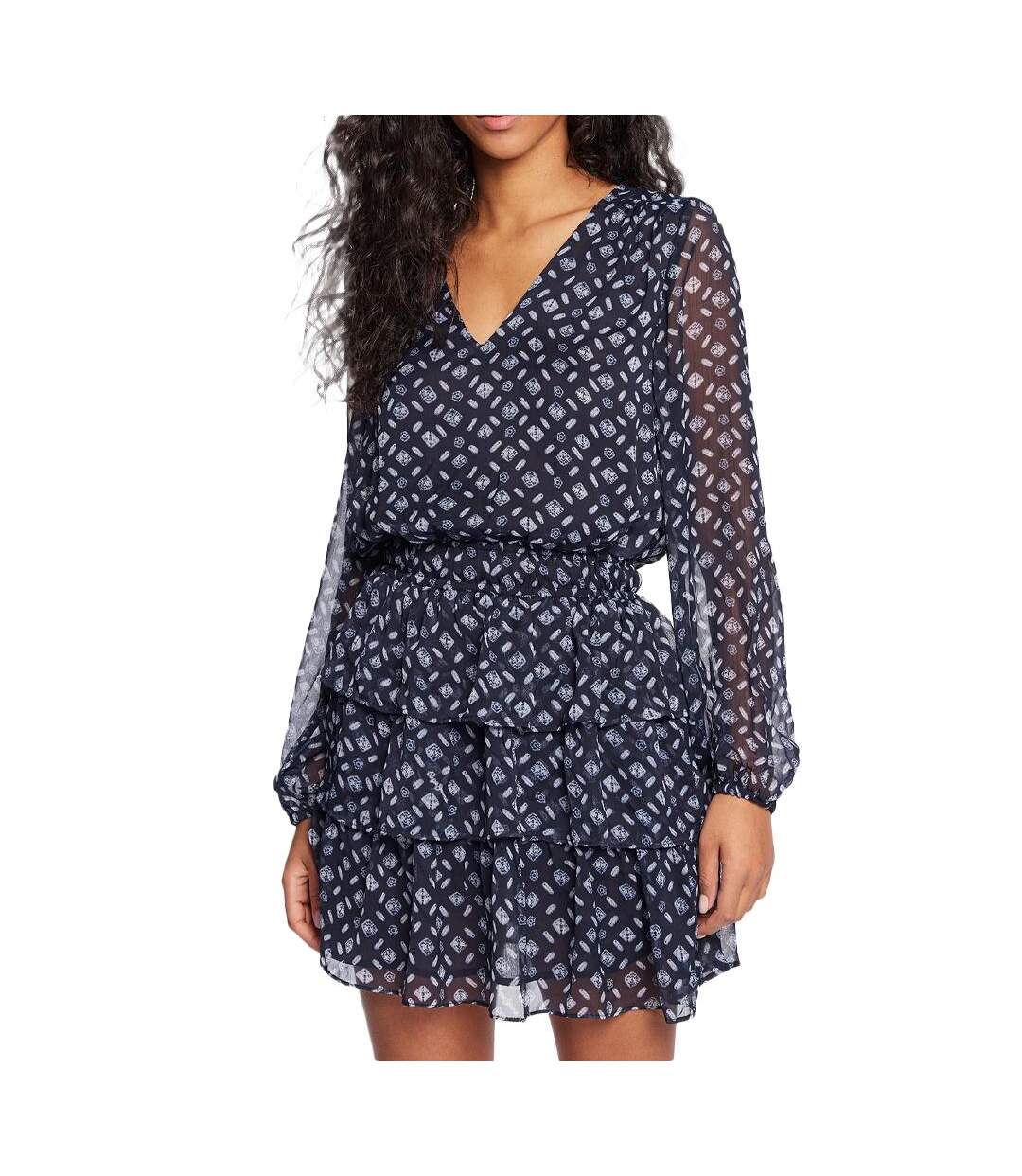 Robe bleu à motifs femme pepe jeans eyra - l-1