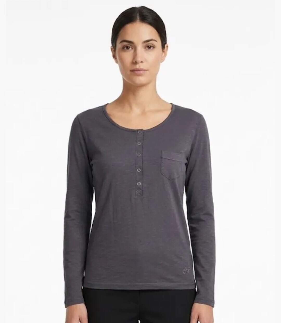 Tee-shirt MAYFLOWER CLOE3G manches longues : le confort urbain en gris ardoise-1