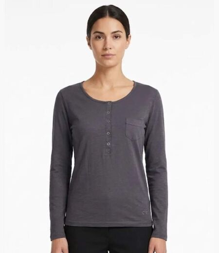 Tee-shirt MAYFLOWER CLOE3G manches longues : le confort urbain en gris ardoise