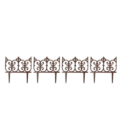 Bordure de jardin en fonte Valentine Lot de 4