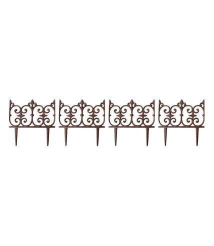 Bordure de jardin en fonte Valentine Lot de 4