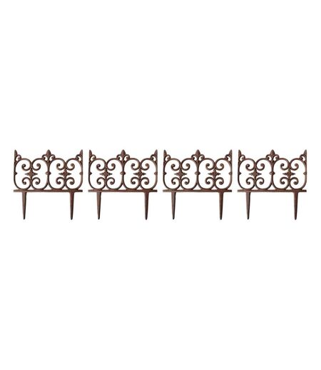 Bordure de jardin en fonte Valentine Lot de 4