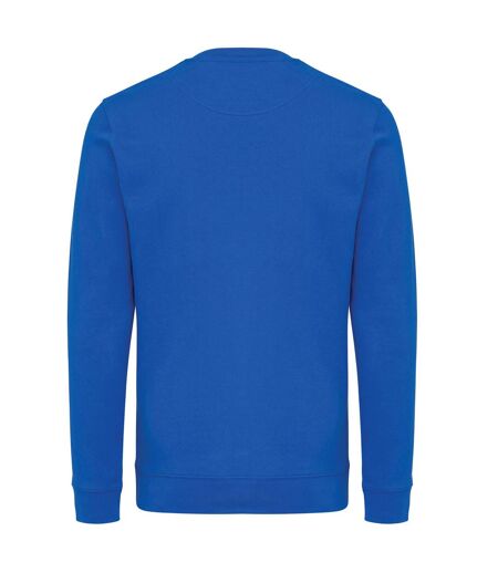 Unisex adult zion recycled cotton crew neck sweatshirt royal blue Iqoniq
