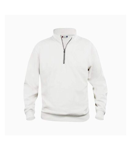 Clique Unisex Adult Basic Half Zip Sweatshirt (White)