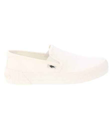 Womens/ladies Cheery Canvas Slip-on Trainers White Rocket Dog