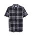 Chemise Motif/style À Carreaux Vifs Homme Noir Blanc Farah-1
