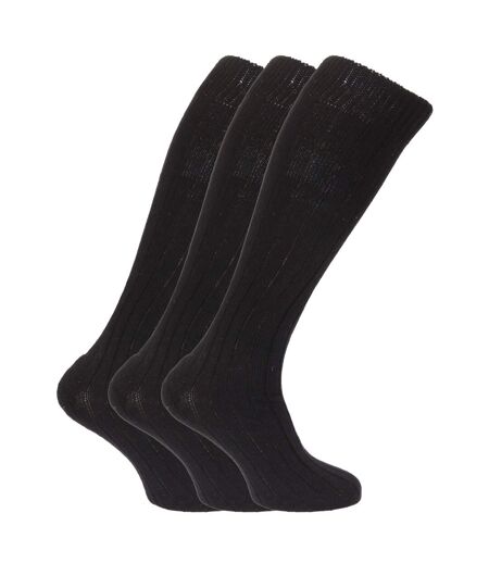 Chaussettes hautes rembourrées en mélange de laine (lot de 3 paires) - Homme (Noir) - UTMB160