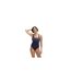 Maillot De Bain 1 Pièce Motif/style Éclipse Femme Noir Violet Abstrait Speedo-1