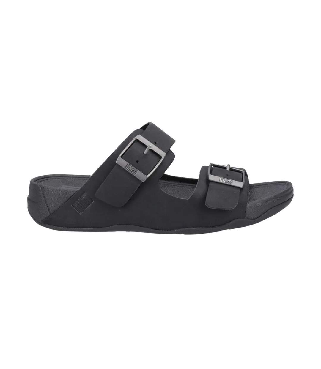 Mens gogh moc leather sliders black FitFlop-4