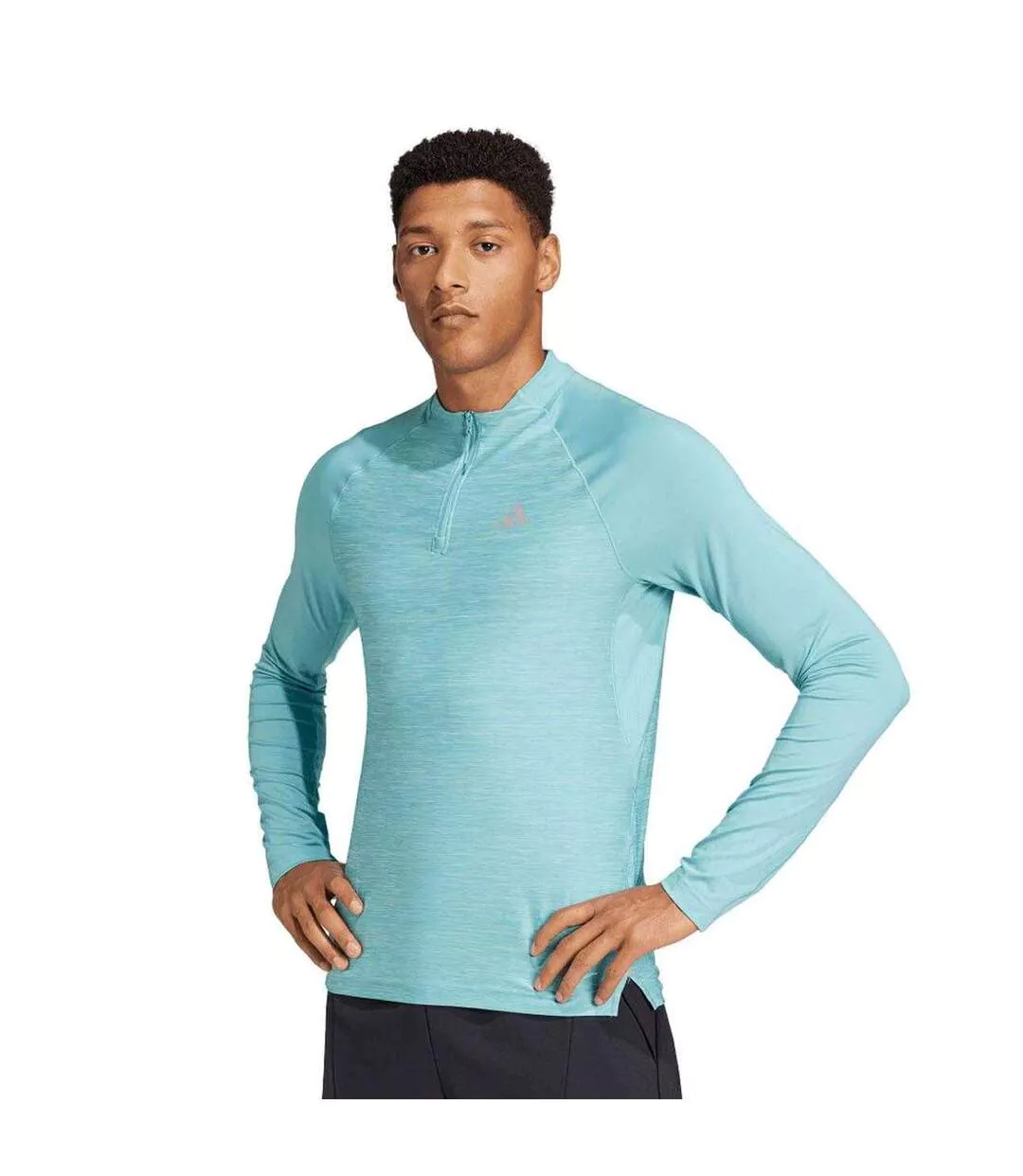 Pull Entraînement Gym+ Homme Bleu Clair Adidas-1