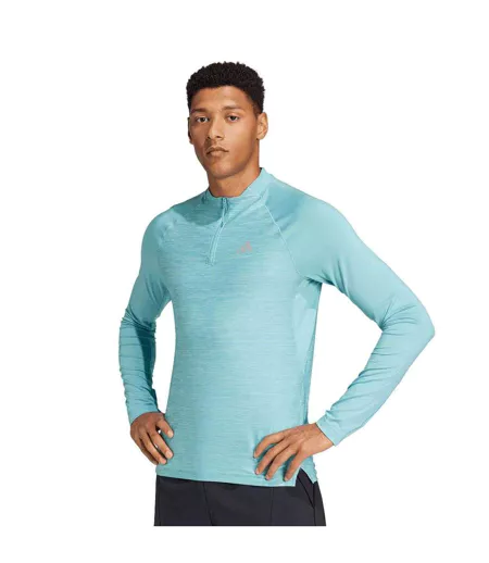 Pull Entraînement Gym+ Homme Bleu Clair Adidas
