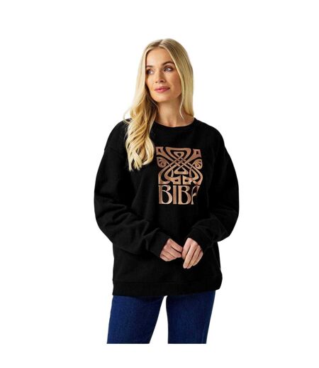 Sweat Motif/style Imprimé Graphique Femme Noir Biba