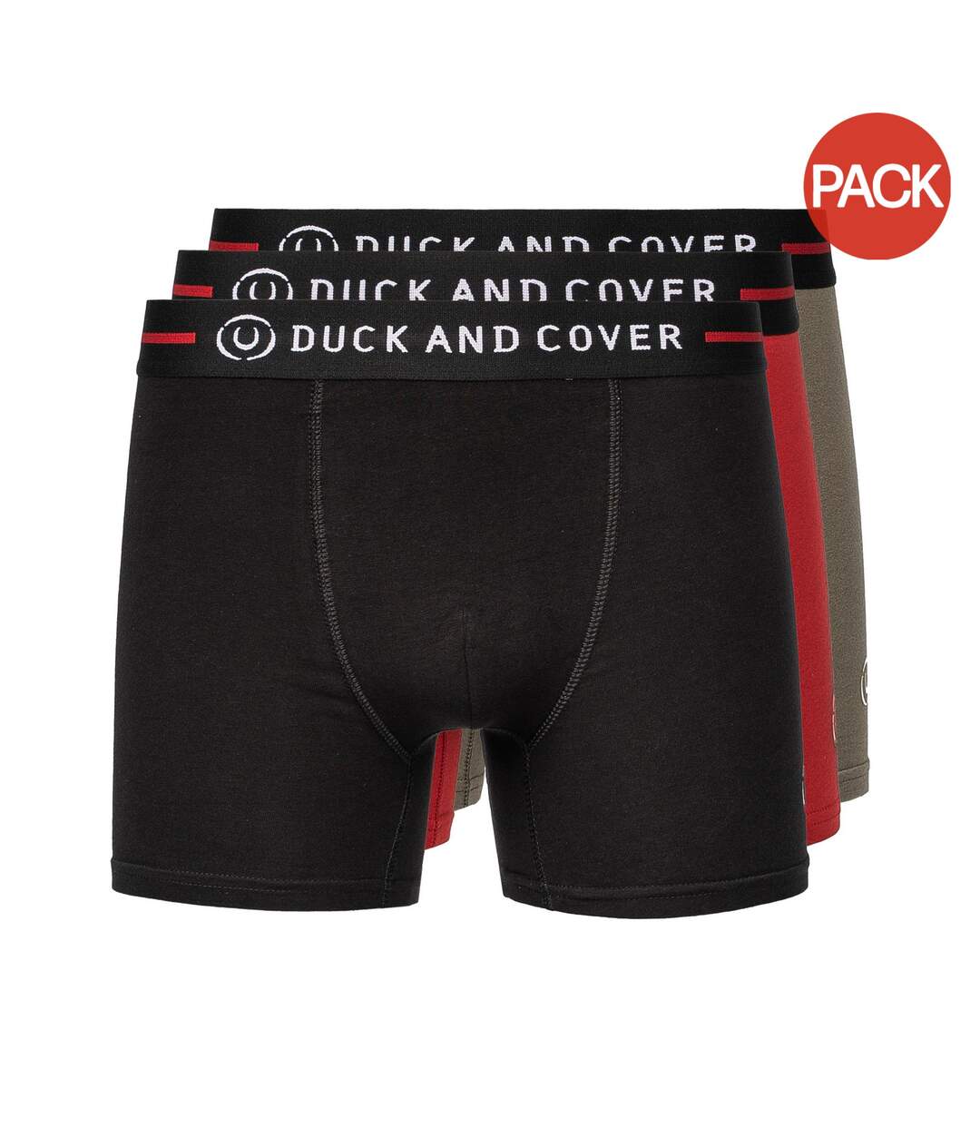 Boxers scorla homme vert sombre / rouge / noir Duck and Cover