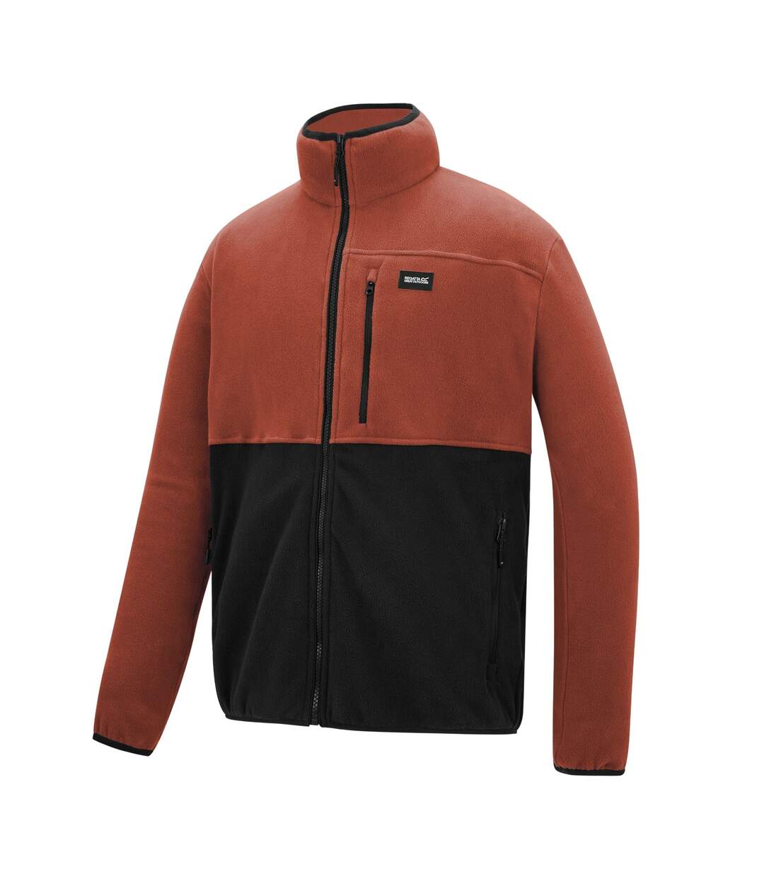 Veste Polaire Motif/style Blocs De Couleurs Frankie Homme Rouge Orangé Noir Tableau Noir Regatta-4