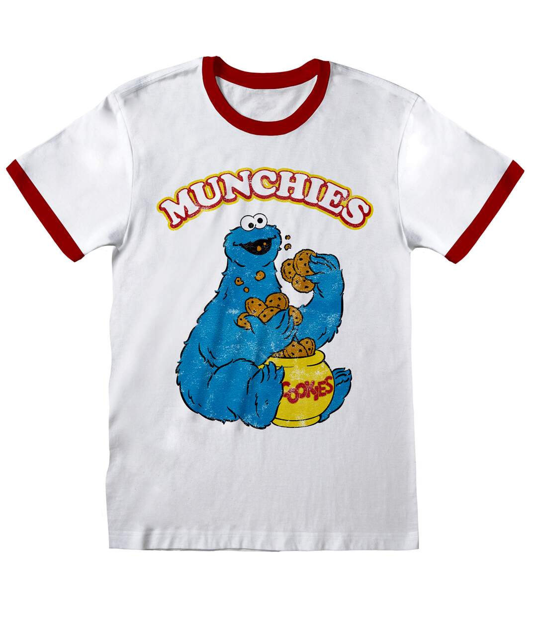 Sesame Street - T-shirt MUNCHIES - Adulte (Blanc) - UTHE259-1