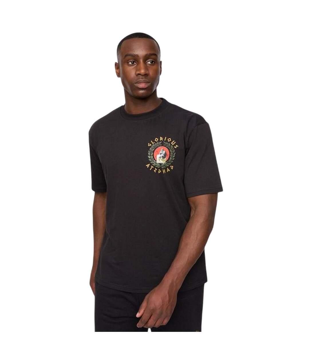 T-shirt Manches Courtes Motif/style Imprimé Graphique Homme Noir Glorious Gangsta-2