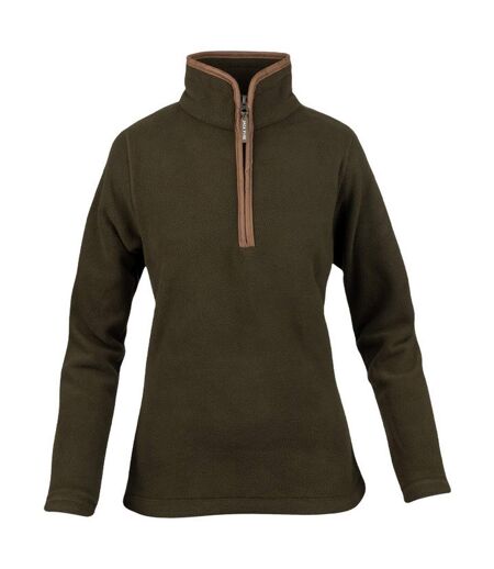 Womens/ladies Fleece Top Dark Olive Jack Pyke