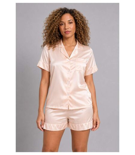 Pyjashort fluide en satin