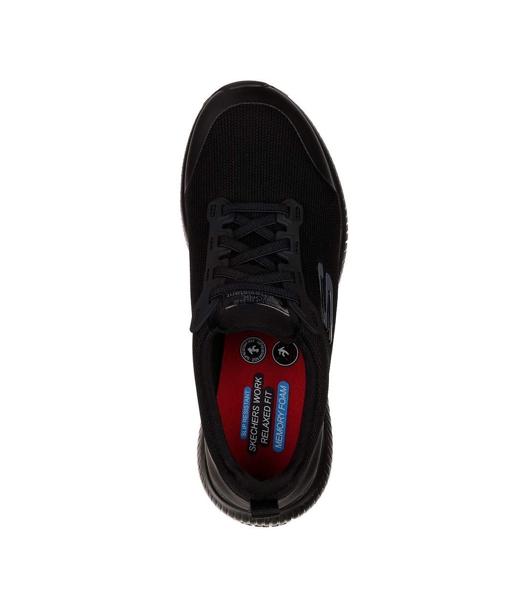 Skechers Womens/Ladies Squad SR Wide Shoes (Black) - UTFS8058