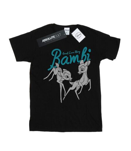 Disney - T-shirt BAMBI GREAT LOVE STORY - Femme (Noir) - UTBI17239