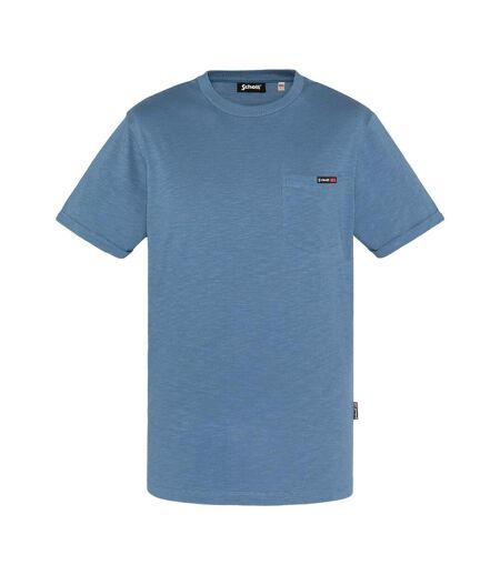 T-Shirt bleu homme schott tskea1