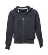 Tee Jays Womens/Ladies Full Zip Hooded Sweatshirt (Dark Grey)
