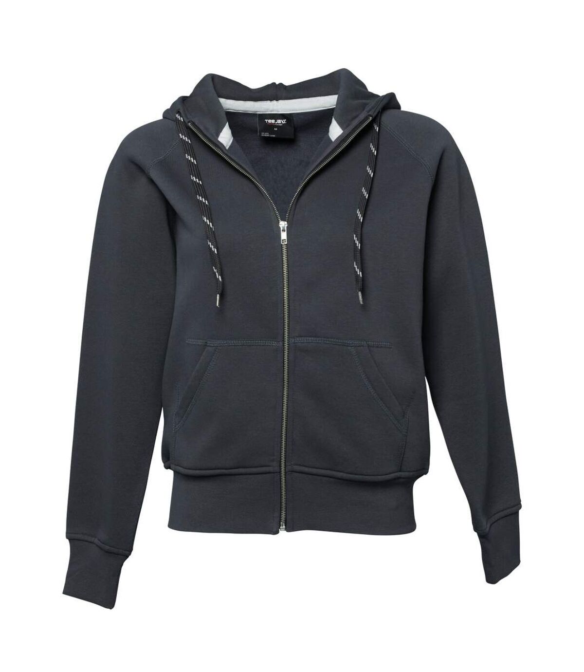 Tee Jays Womens/Ladies Full Zip Hooded Sweatshirt (Dark Grey)