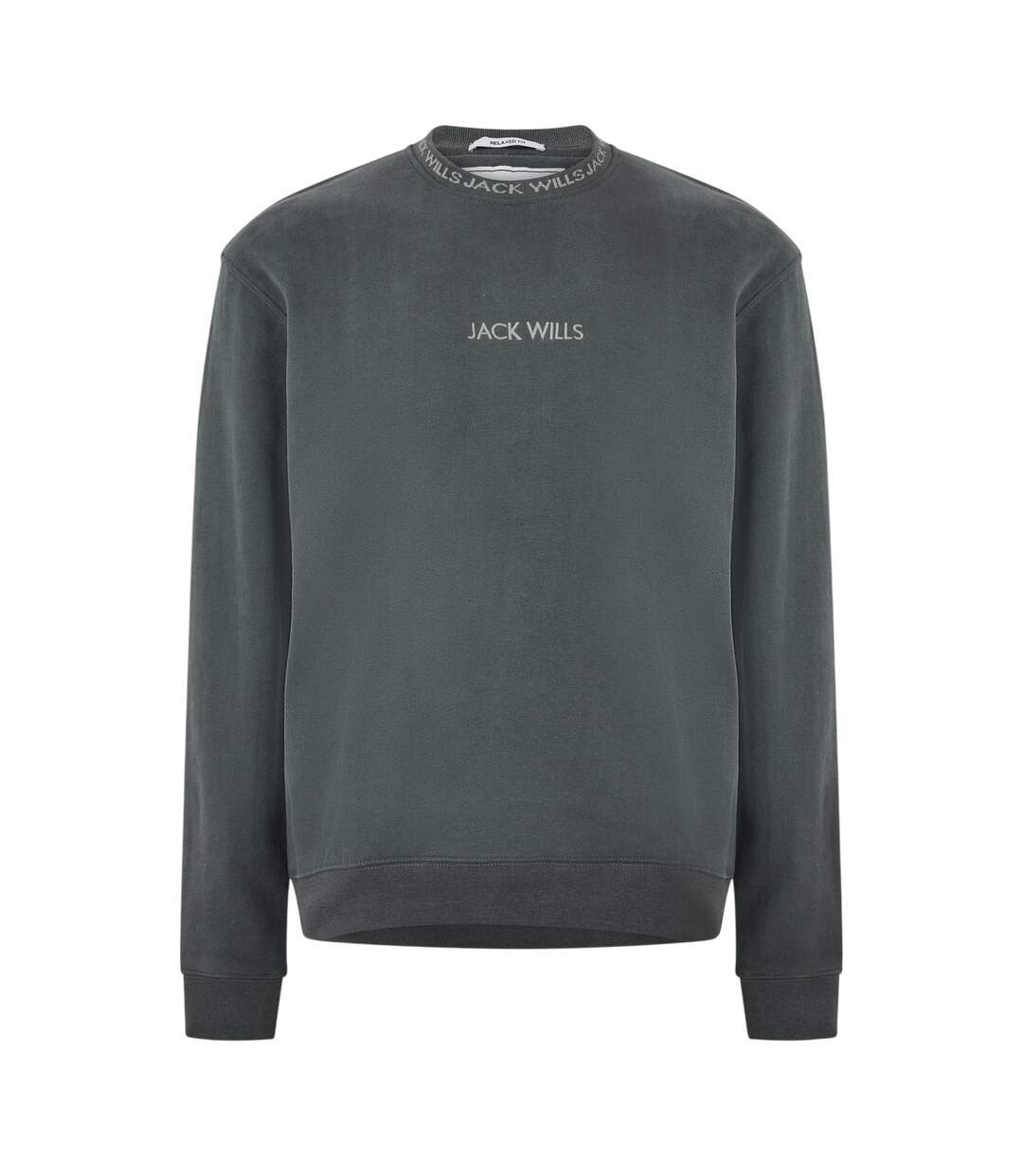 Mens Jacquard Crew Neck Sweatshirt Slate Jack Wills-2