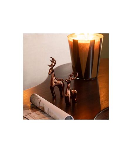 Lot de 3 Rennes Déco Electro 16cm Cuivre