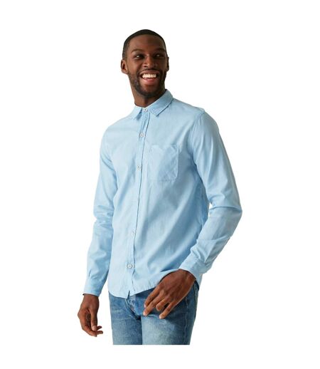 Mens Loran Long-sleeved Shirt Chambray Blue Regatta