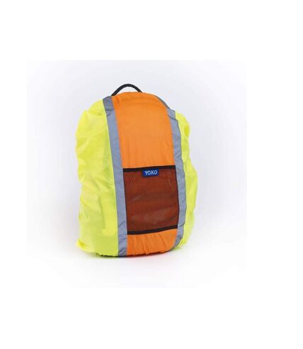 housse sécurité pour sac à dos 20 à 60 L- Jaune et orange fluo haute visibilité - HVW068