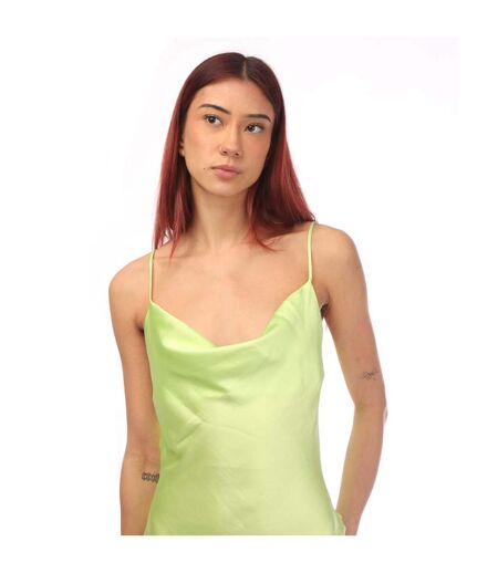 Womens/ladies C_disos Cowl Neck Slip Dress Green Boss