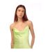 Womens/ladies C_disos Cowl Neck Slip Dress Green Boss-4
