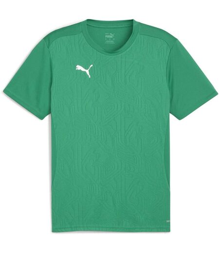 Mens Teamfinal Training T-shirt Green Silver Puma