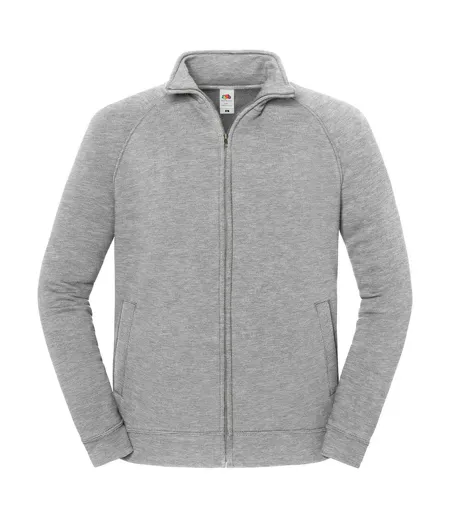 Veste De Survêtement Iconic Premium Homme Gris Clair Chiné Fruit Of The Loom