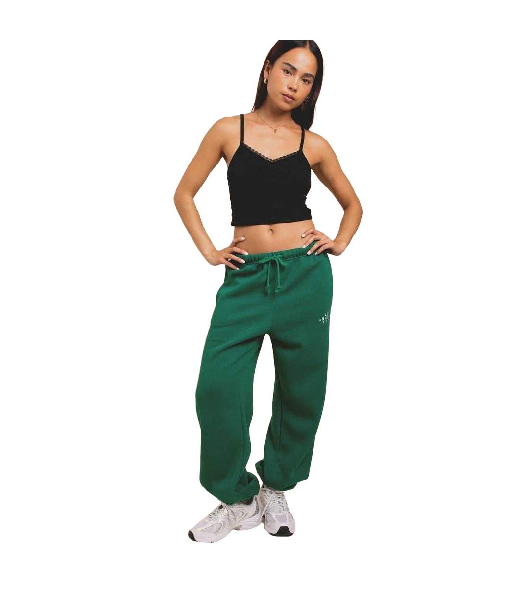 Pantalon De Jogging La Femme Vert Sombre Daisy Street-1