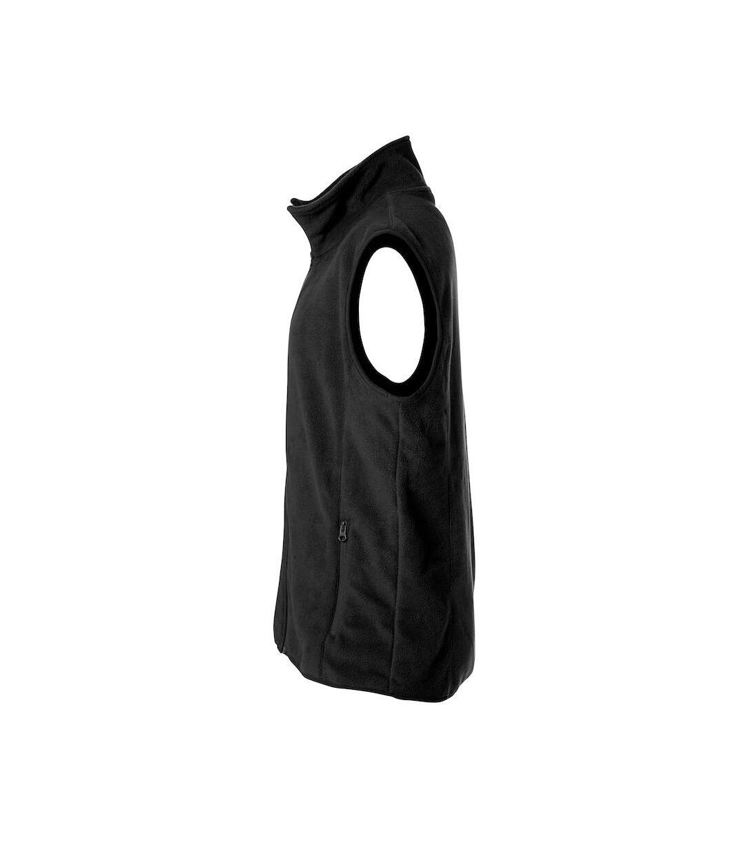 Unisex adult basic polar fleece vest top black Clique-3