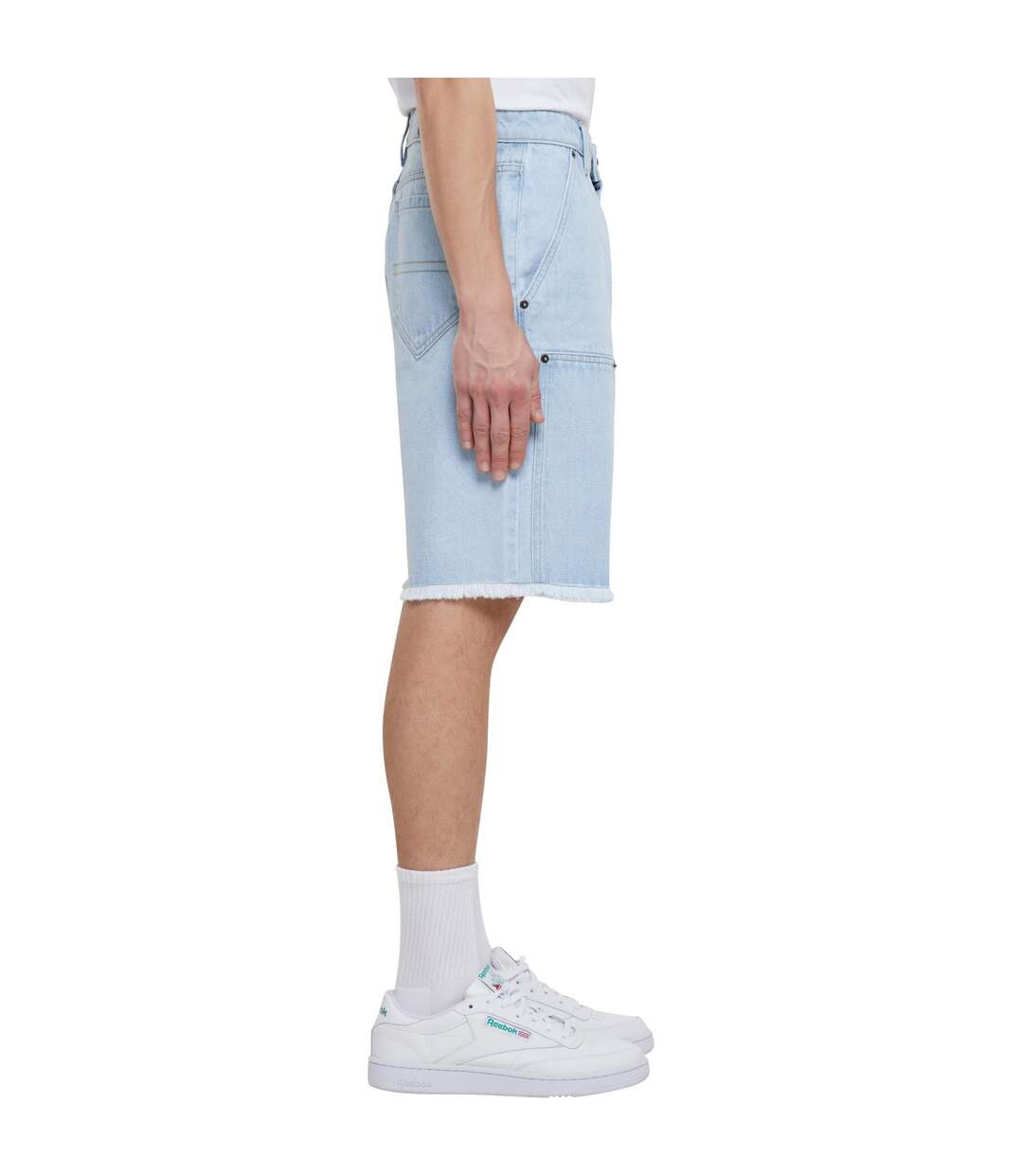 Short Motif/style Longueur Genoux Homme Bleu Clair Délavé Urban Classics-4