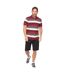 Polo Motif/style Rayé Hadley Homme Bordeaux Bewley & Ritch-1