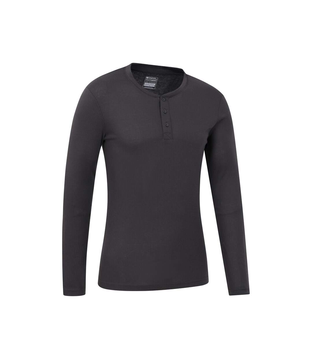 Mens talus henley thermal top charcoal Mountain Warehouse-3